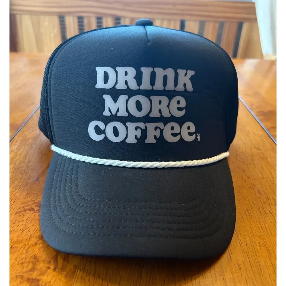 Dutch Brothers Drink More Coffee Truckers Hat Black Snapback